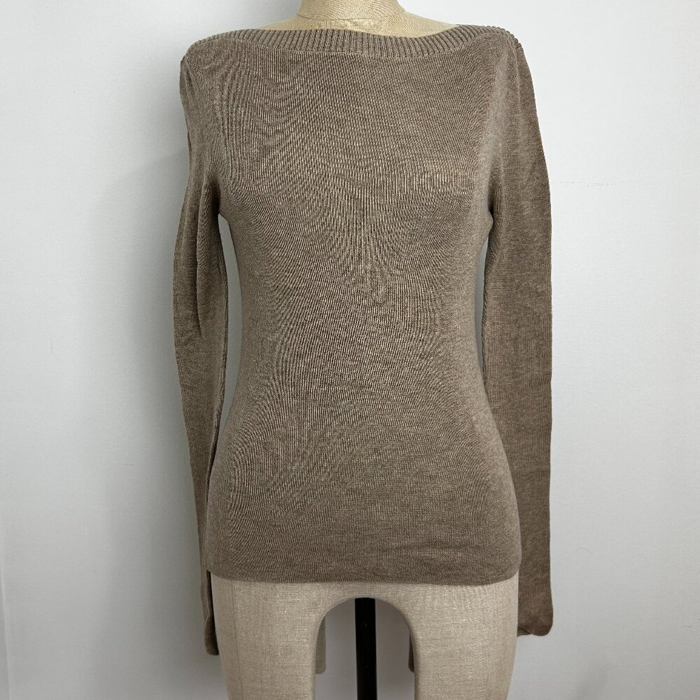 Aday Branch Out Knit Sweater Merino Wool Blend Boatneck
